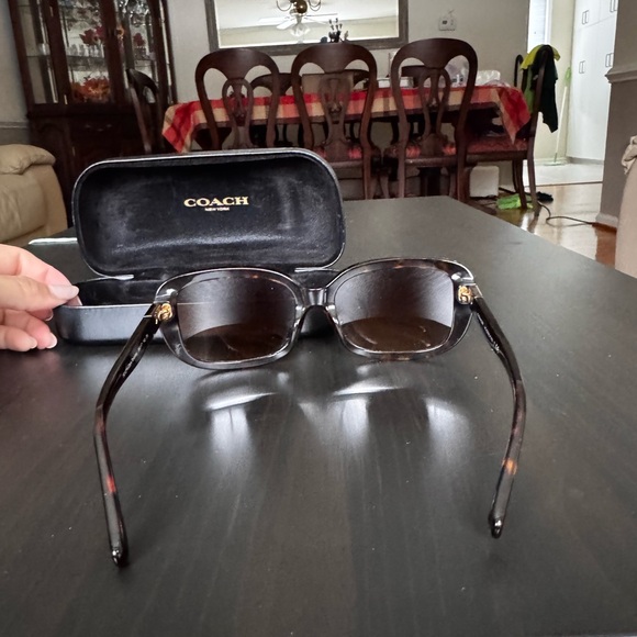 Coach Dark Tortoise Signature Rectangle Sunglasses main image 9